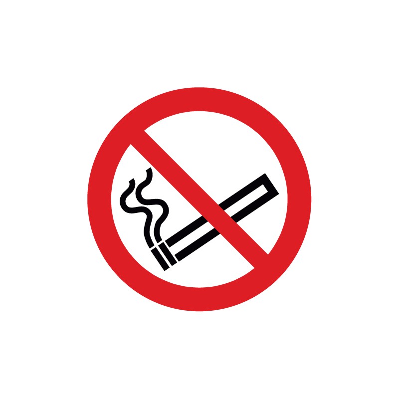 Verbotszeichen "Rauchen verboten", 10 cm, PVC-Folie