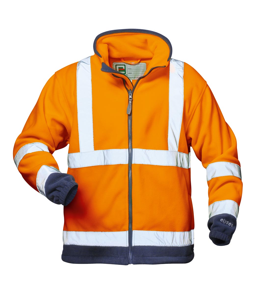 Warnschutz-Fleecejacke Benedikt, orange-marine, Größe  2XL