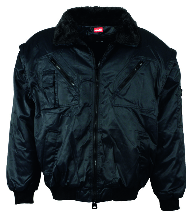 Pilotenjacke Zillertal, schwarz, bestickt, Größe 3XL