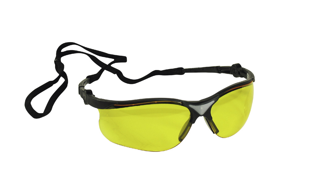 Schutzbrille, gelbe PC Scheibe mit UV-Schutz