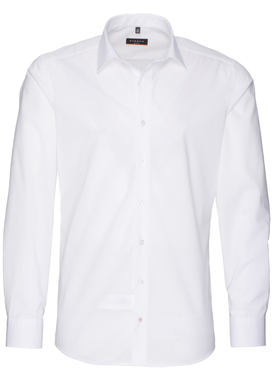 Hemd Slim Fit, weiß, langarm, ohne Tasche