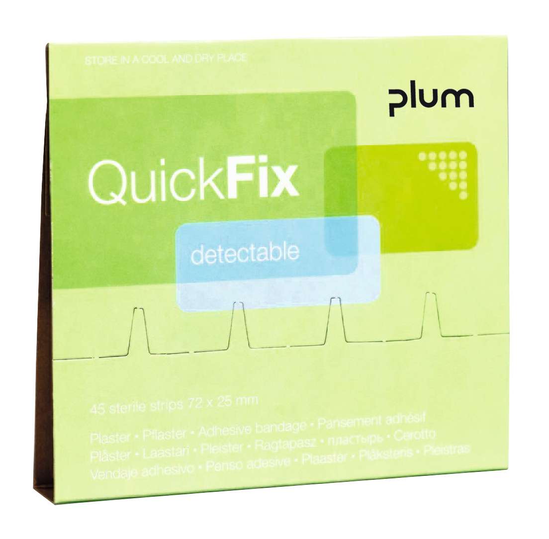 Refill für QuickFix Pflasterspender Detectable, 45 Pflaster, 7,2 x 2,5 cm