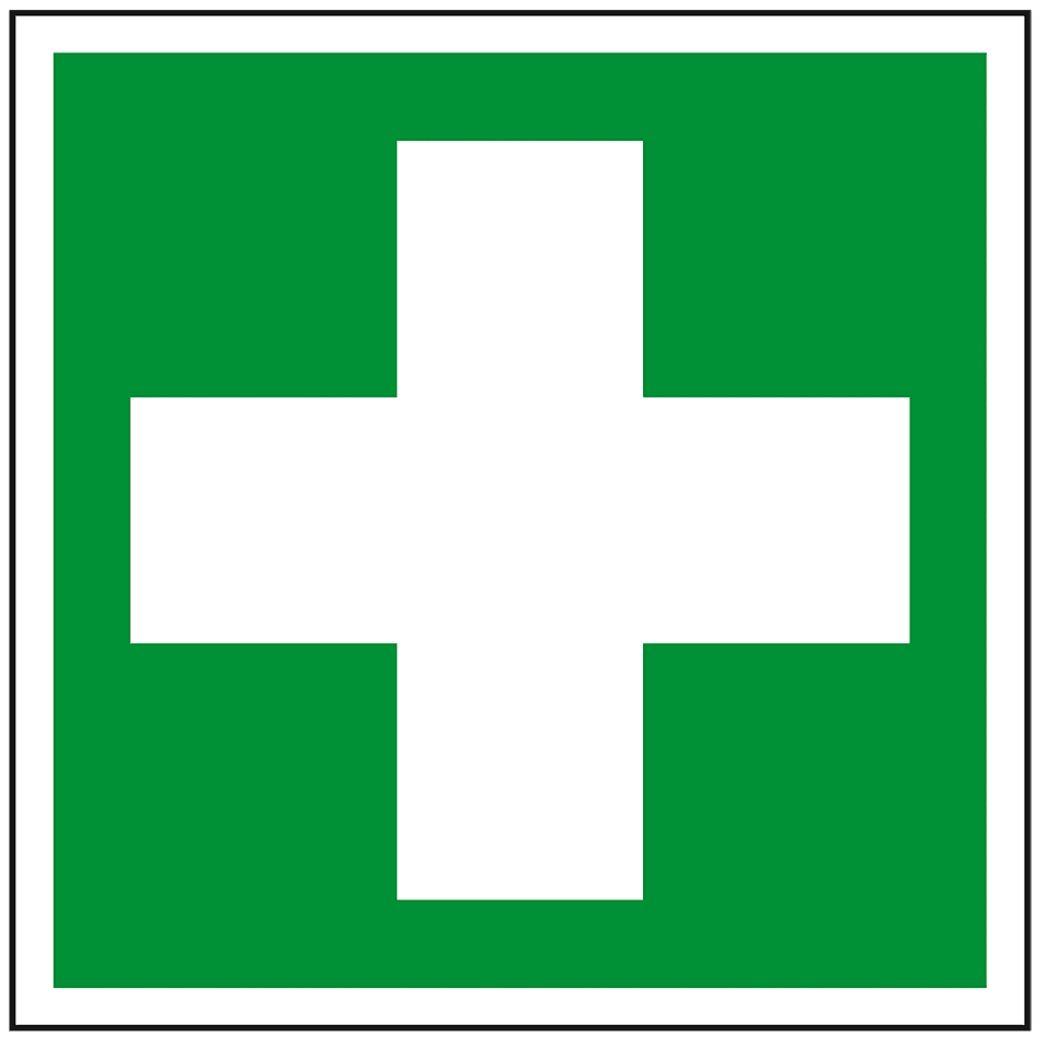 Rettungszeichen Erste-Hilfe, Kunststoff, NICHT selbstklebend, 20 x 20 cm
