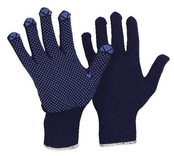 Feinstrick-Montage-Handschuh, Größe 8, CAT 2, Nylon-Baumwolle, blau