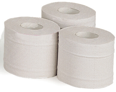 Toilettenpapier, 2-lagig, 100% Zellstoff, Pack a) 8 Rollen