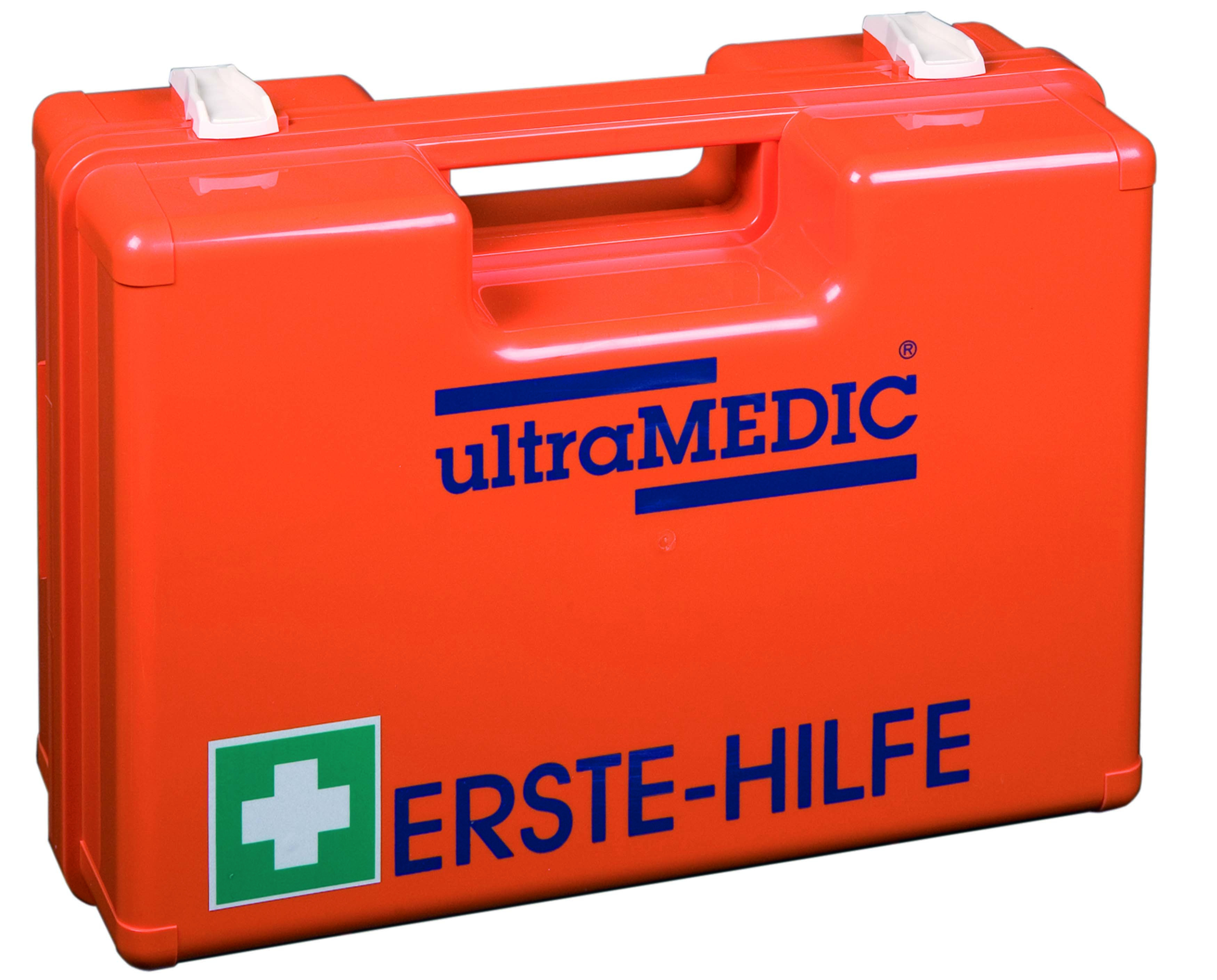 Erste-Hilfe-Koffer ultraBOX "BASIC", DIN 13157-NEU, orange, 28,5 x 12 x 21,5 cm