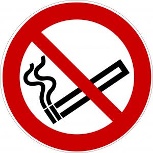 Verbotszeichen "Rauchen verboten", PVC-Folie, 20 mm