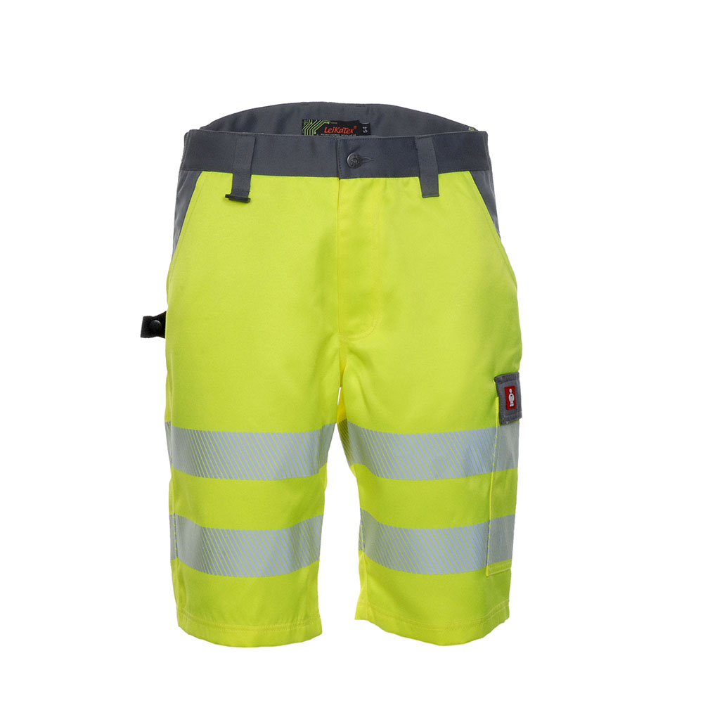 Warnschutz Shorts BRIGHT LINE, neongelb-grau, Größe 64